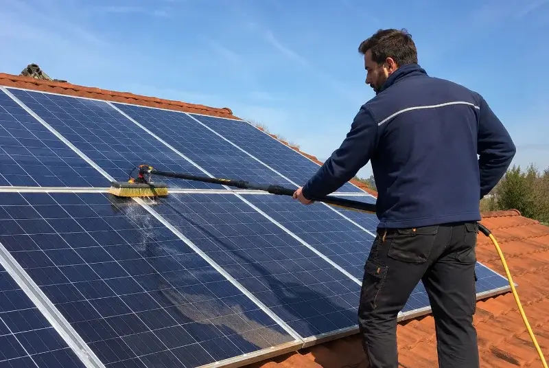 Nettoyage et entretien de panneaux solaires à Prouvy